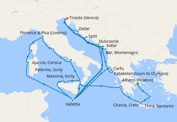 Cruise Itinerary Map