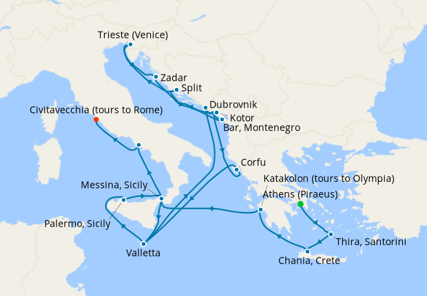 Cruise Itinerary Map