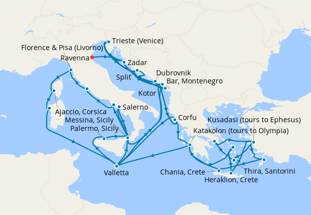 Cruise Itinerary Map