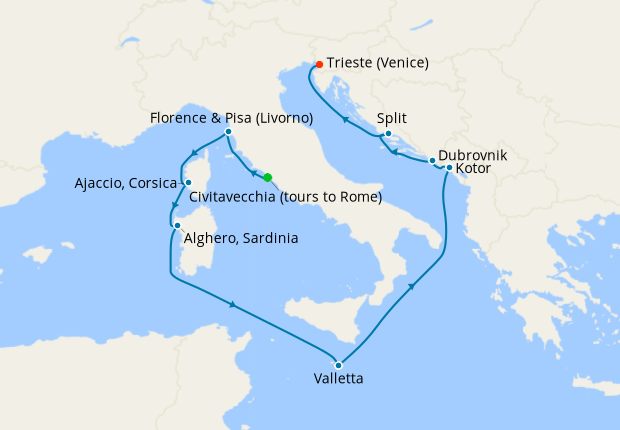 Cruise Itinerary Map