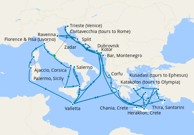 Cruise Itinerary Map