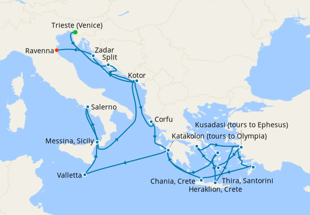 Cruise Itinerary Map