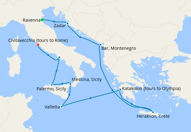 Cruise Itinerary Map