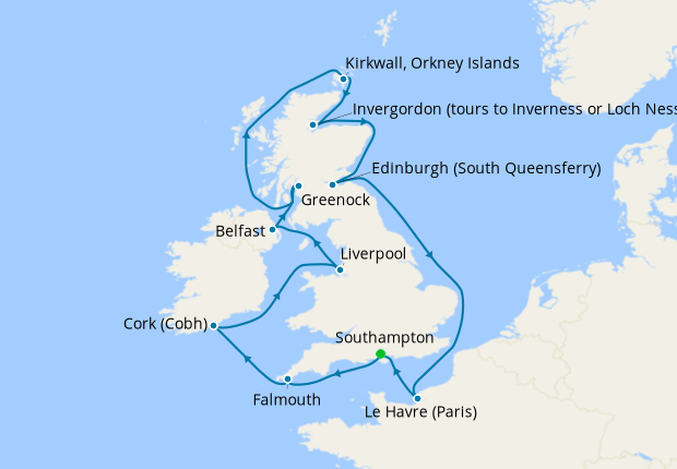 Cruise Itinerary Map