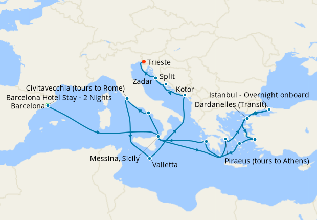 Cruise Itinerary Map