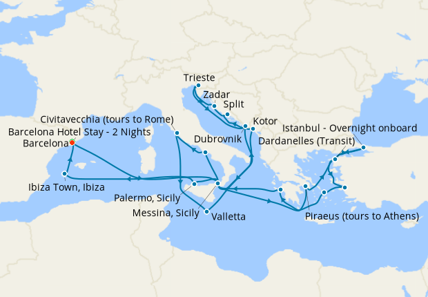 Cruise Itinerary Map