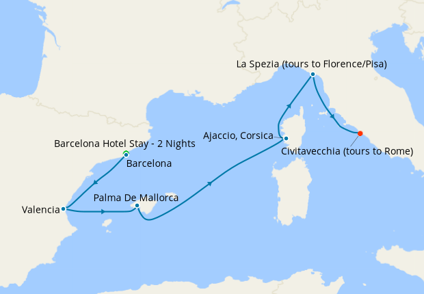 Cruise Itinerary Map