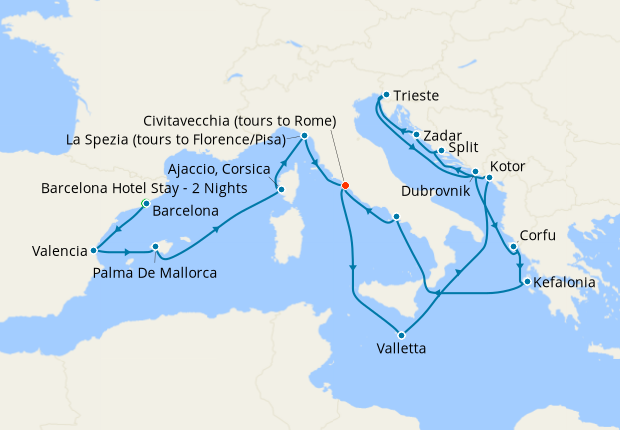 Cruise Itinerary Map