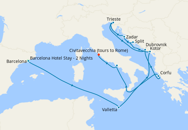 Cruise Itinerary Map