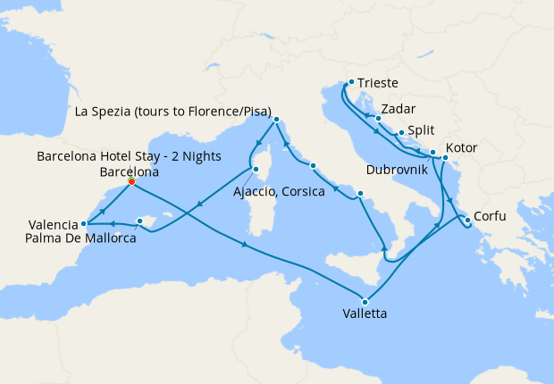 Cruise Itinerary Map