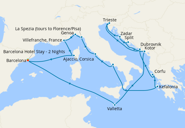 Cruise Itinerary Map