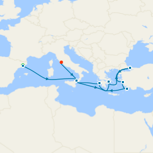 Mediterranean, Greece & Turkey from Barcelona with Stay