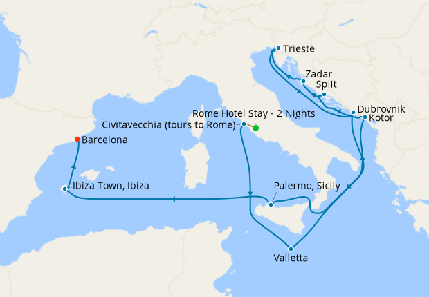 Cruise Itinerary Map