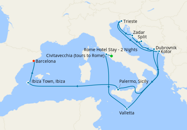 Cruise Itinerary Map
