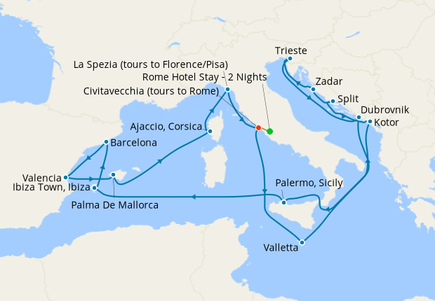 Cruise Itinerary Map