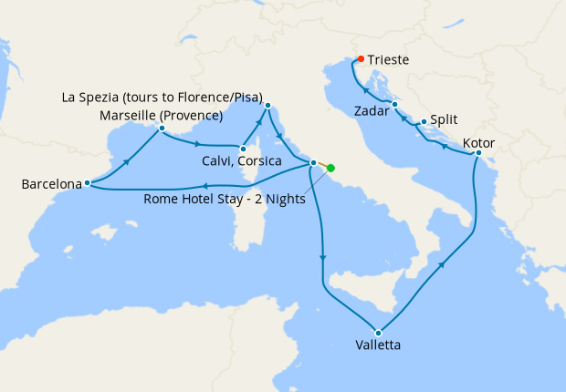Cruise Itinerary Map