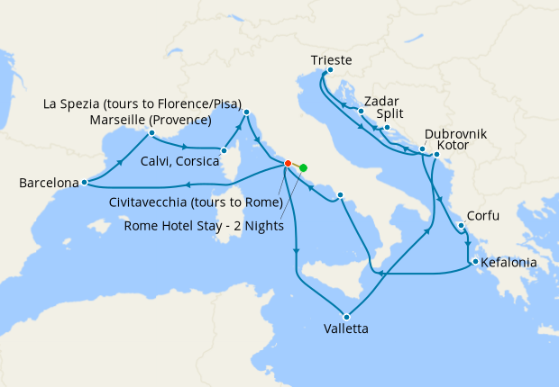 Cruise Itinerary Map