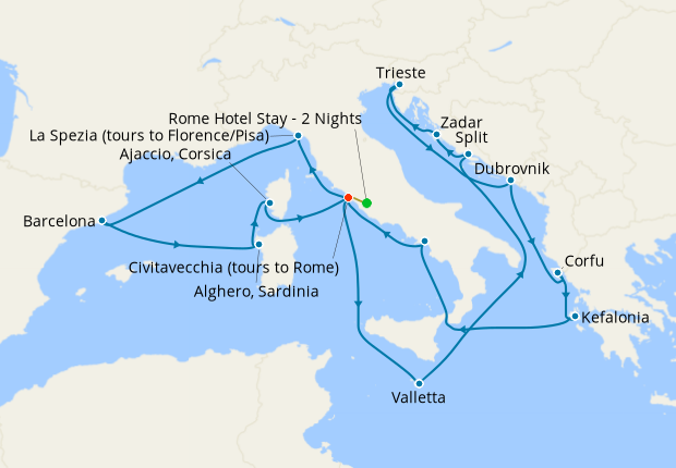 Cruise Itinerary Map