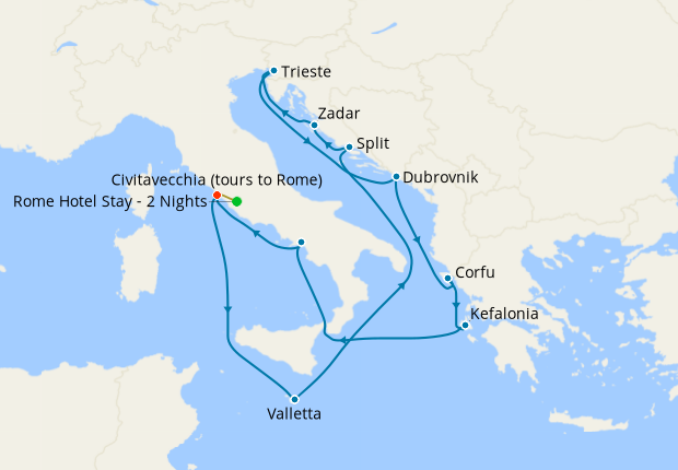 Cruise Itinerary Map
