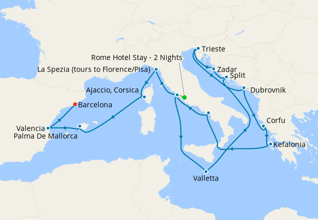 Cruise Itinerary Map