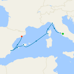 Italy, France & Spain from Civitavecchia with Rome Stay