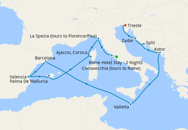 Cruise Itinerary Map