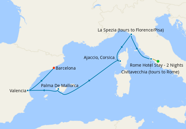 Cruise Itinerary Map