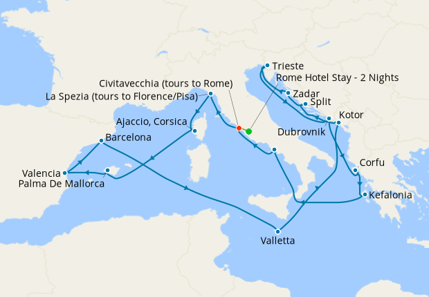 Cruise Itinerary Map
