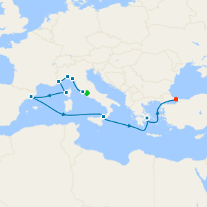 Mediterranean & Greece from Civitavecchia with Rome Stay