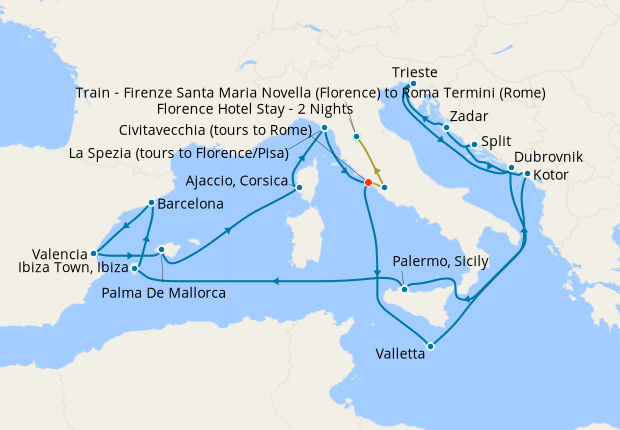 Cruise Itinerary Map