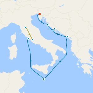 Florence & Rome Stays with Croatia, Malta & Montenegro from Civitavecchia