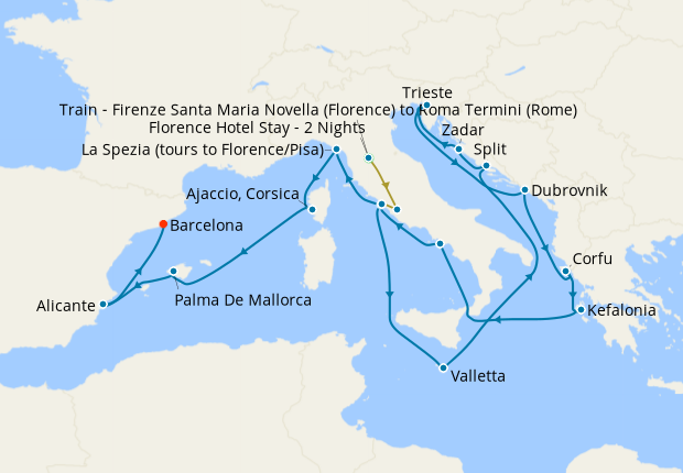 Cruise Itinerary Map
