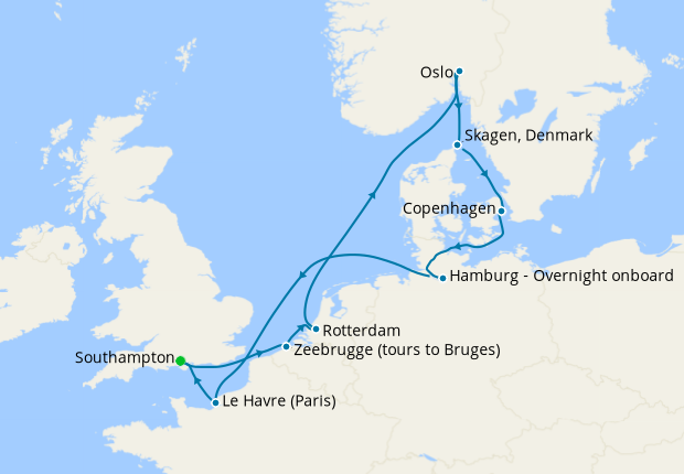 Cruise Itinerary Map