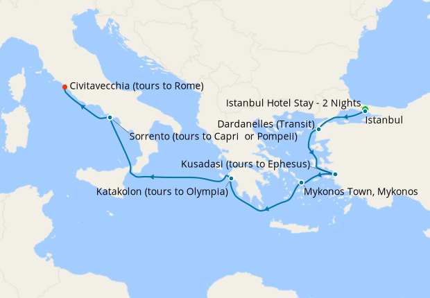 Cruise Itinerary Map