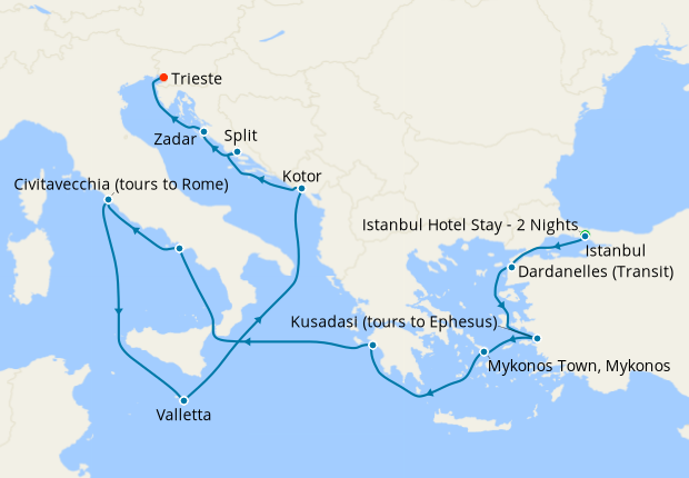 Cruise Itinerary Map