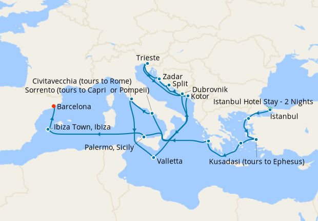 Cruise Itinerary Map
