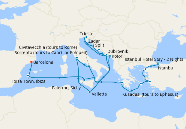 Cruise Itinerary Map