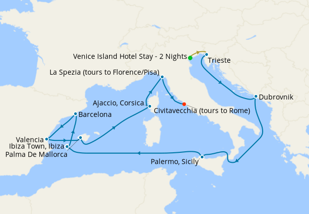 Cruise Itinerary Map