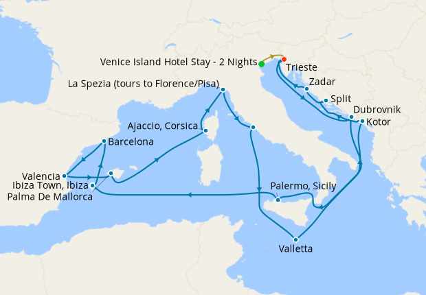 Cruise Itinerary Map