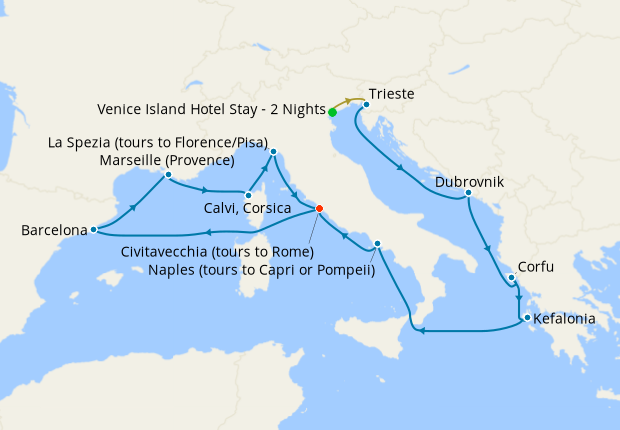 Cruise Itinerary Map