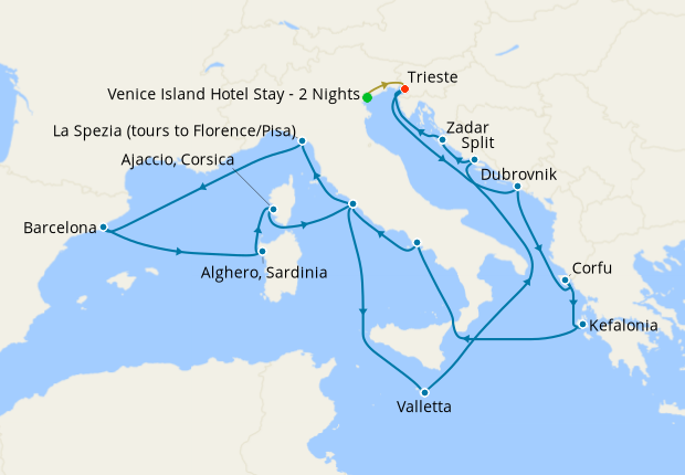 Cruise Itinerary Map