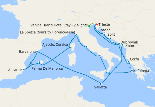Cruise Itinerary Map