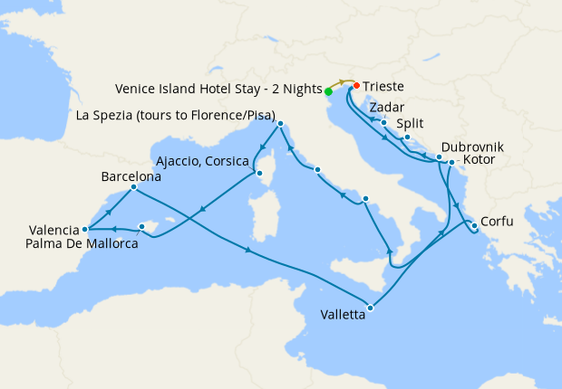Cruise Itinerary Map