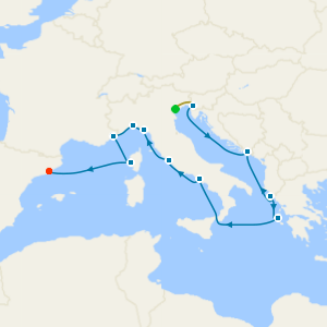 Mediterranean & Adriatic from Trieste with Venice Stay