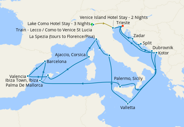 Cruise Itinerary Map