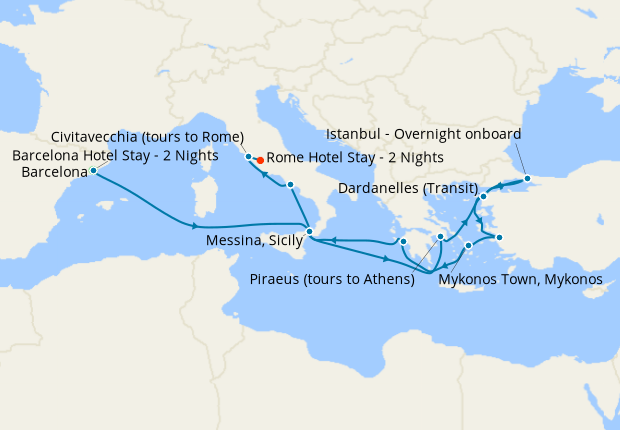 Cruise Itinerary Map