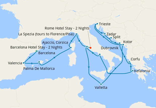 Cruise Itinerary Map
