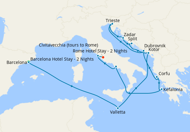 Cruise Itinerary Map