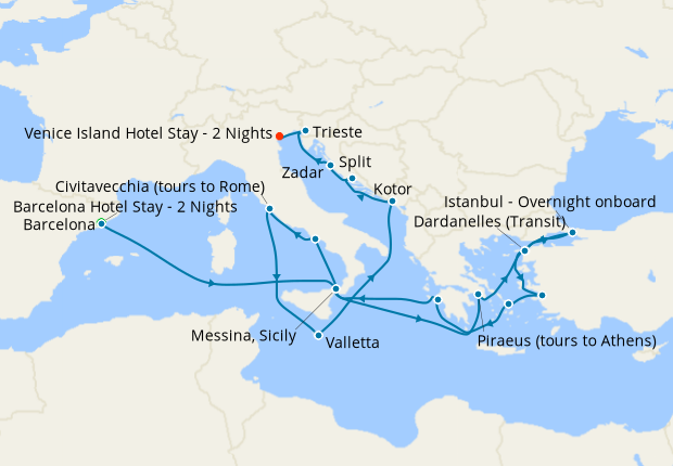 Cruise Itinerary Map