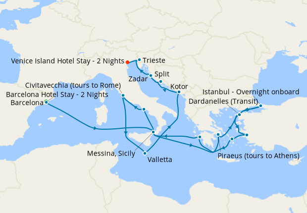 Cruise Itinerary Map